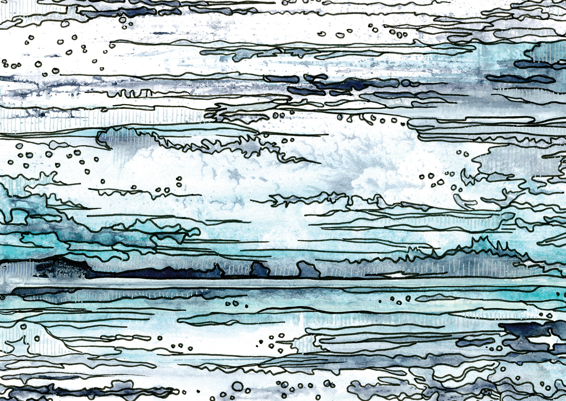 Abstract Oceans Card Set - Image 3