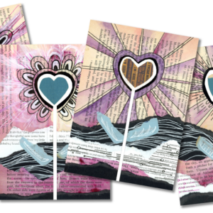 Heart Flowers Card Set