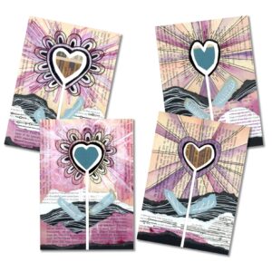 Heart Flowers Card Set